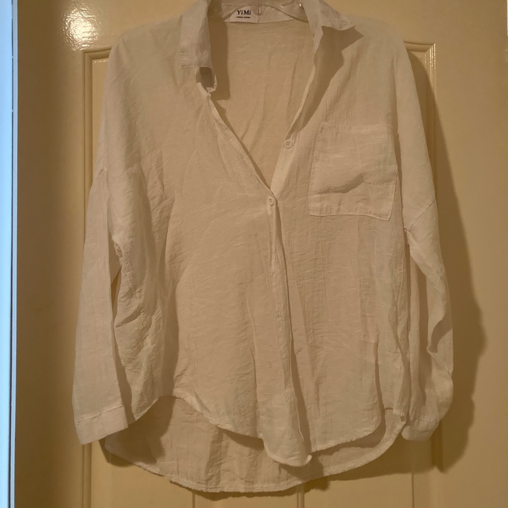 Sheer white cover up